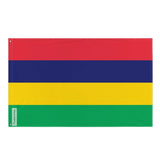 Drapeau île maurice polyester résistant avec œillets à gauche