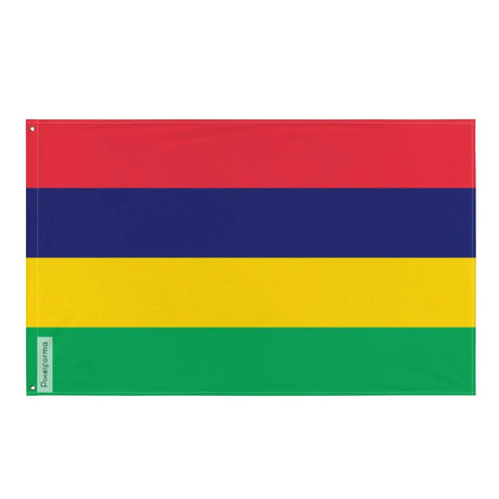 Drapeau île maurice polyester résistant avec œillets à gauche