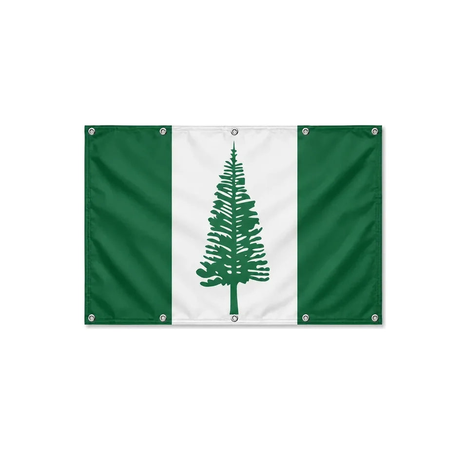 Drapeau Île Norfolk format S en polyester avec dix œillets