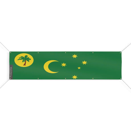 Drapeau îles cocos en polyester résistant aux intempéries