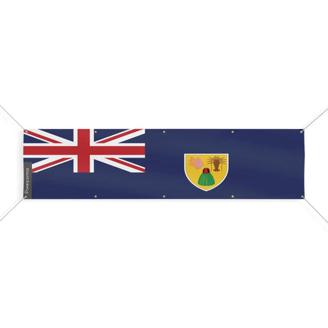 Drapeau îles turques-et-caïques polyester résistant intempéries