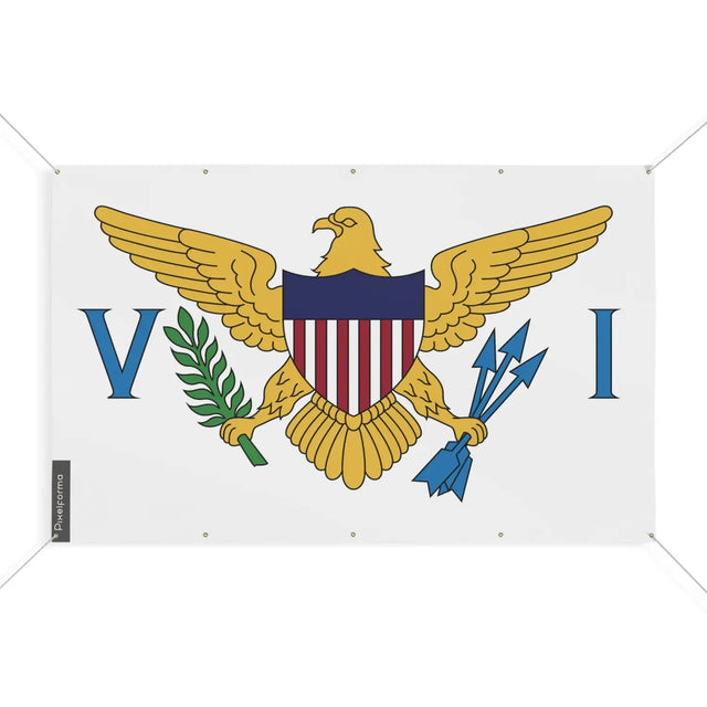 Drapeau îles vierges des états-unis 10 oeillets en plusieurs tailles (s) - pixelforma