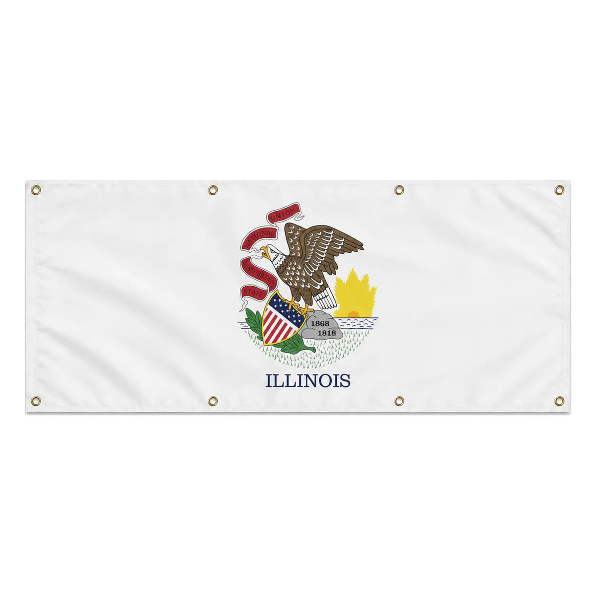 Drapeau illinois en polyester résistant aux intempéries