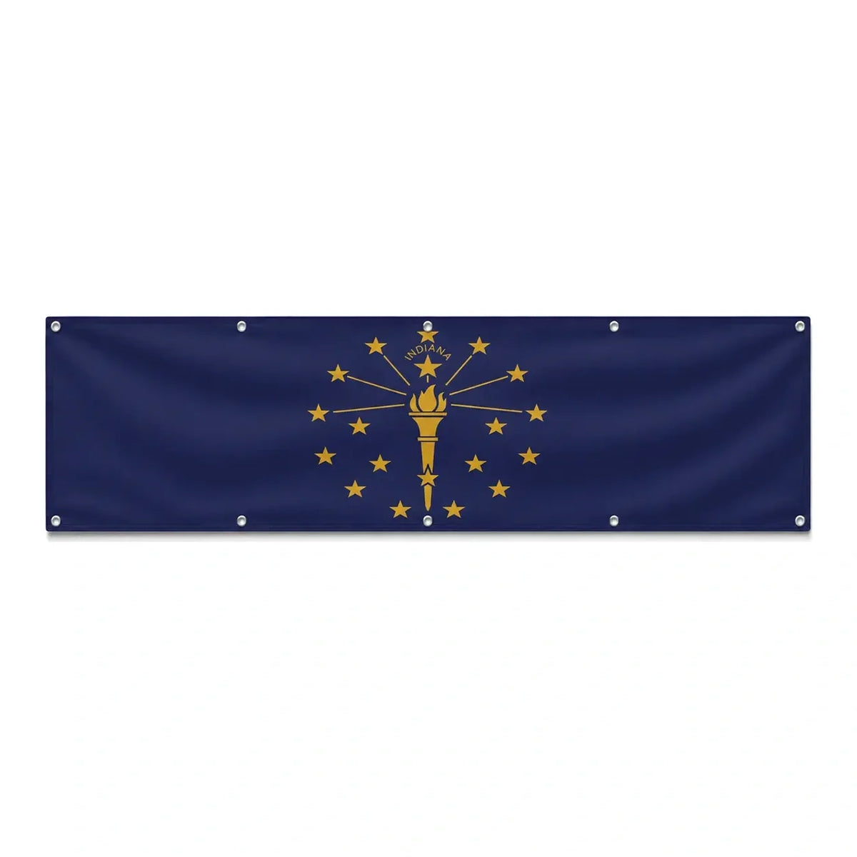 Drapeau de l'Indiana grand format XL en polyester avec dix œillets
