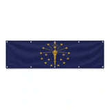 Drapeau de l'Indiana grand format XL en polyester avec dix œillets