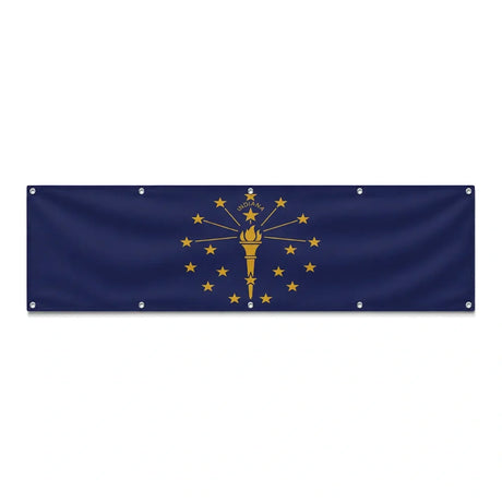 Drapeau de l'Indiana grand format XL en polyester avec dix œillets