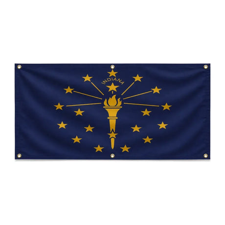 Drapeau indiana polyester résistant aux intempéries œillets