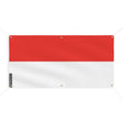 Drapeau indonésie en polyester résistant avec œillets