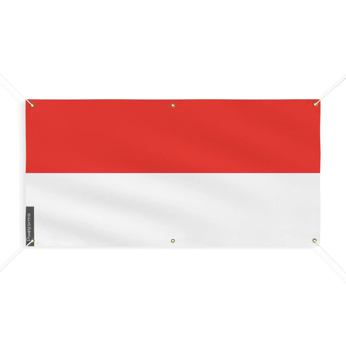 Drapeau indonésie en polyester résistant avec œillets