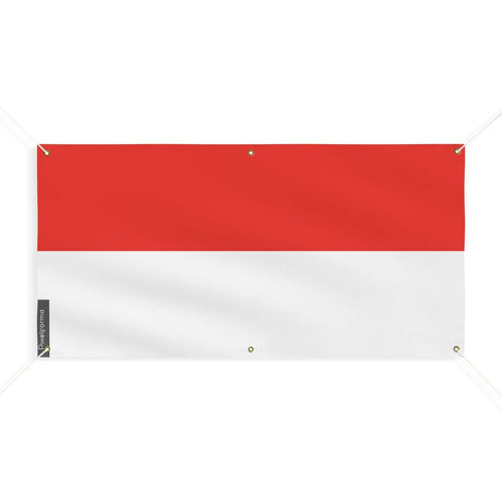 Drapeau indonésie en polyester résistant avec œillets