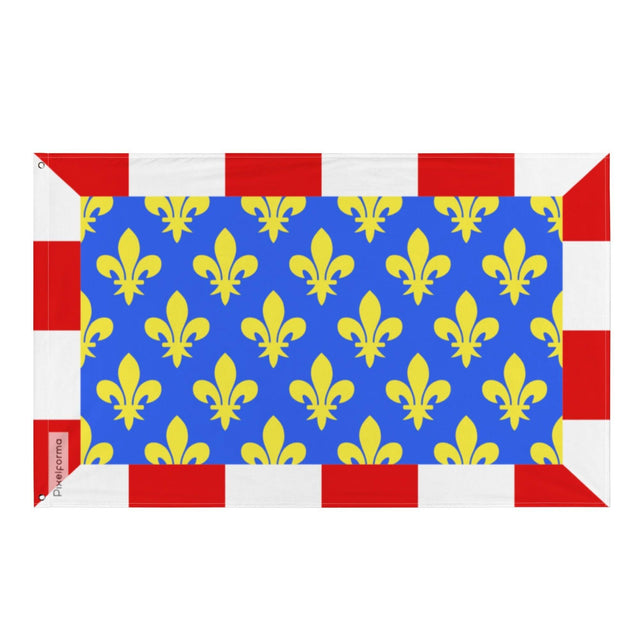 Drapeau Indre-et-Loire en plusieurs tailles 100 % polyester Imprimer avec Double ourlet - Pixelforma 