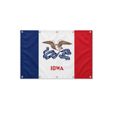 Drapeau de l'Iowa format S en polyester avec dix œillets
