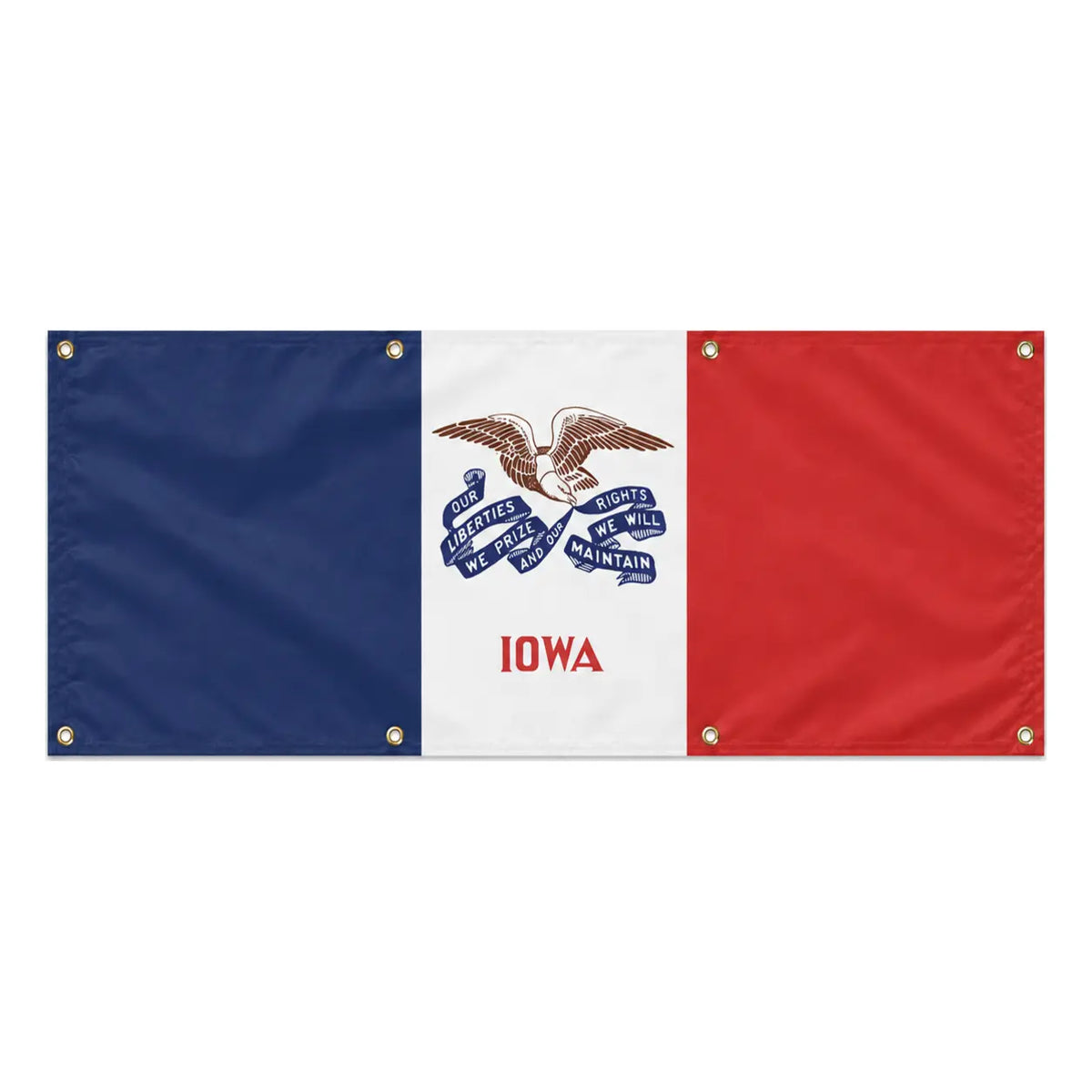 Drapeau iowa en polyester résistant aux intempéries