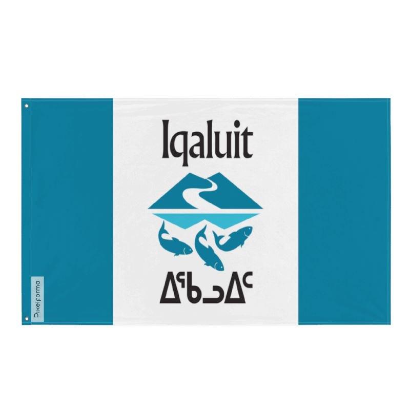 Drapeau Iqaluit en plusieurs tailles 100 % polyester Imprimer avec Double ourlet - Pixelforma