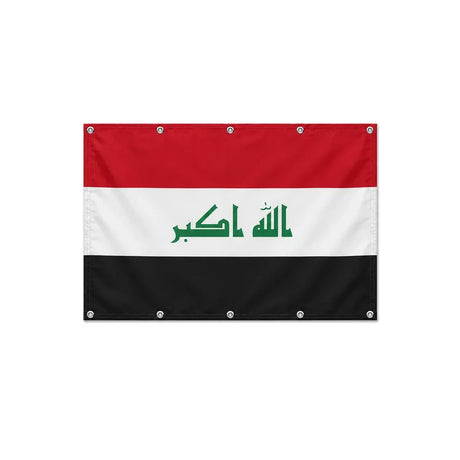 Drapeau de l'Irak format S en polyester avec dix œillets