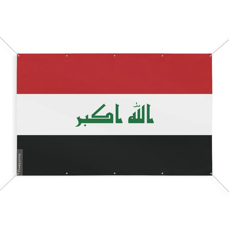 Drapeau irak en polyester résistant avec œillets robustes