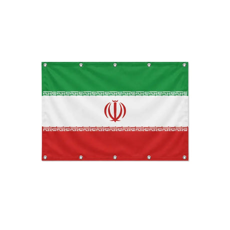 Drapeau de l'Iran format S en polyester avec dix œillets