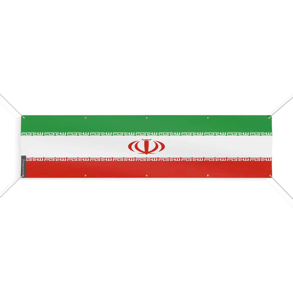Drapeau iran polyester résistant 10 œillets usage extérieur