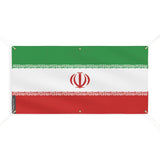 Drapeau iran polyester résistant aux intempéries œillets