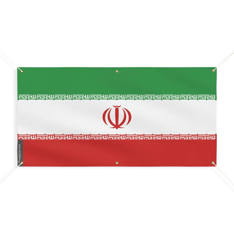 Drapeau iran polyester résistant aux intempéries œillets