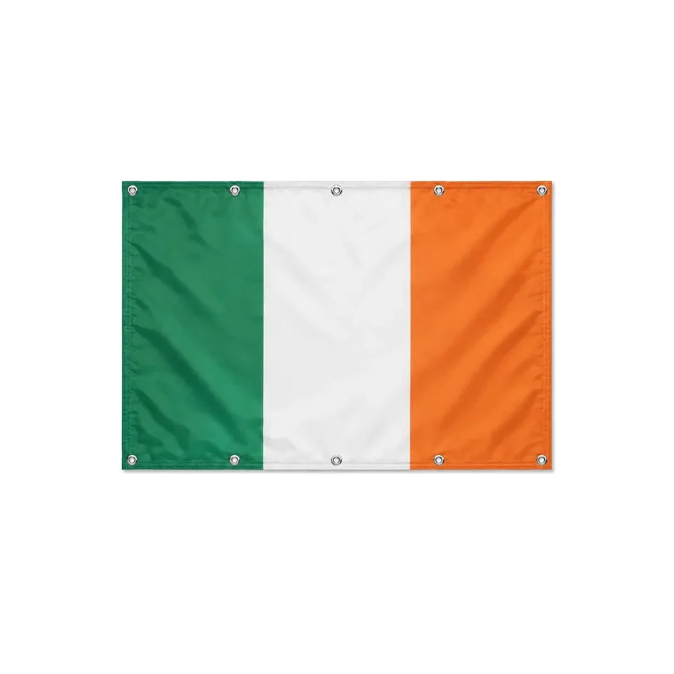 Drapeau de l'Irlande format S en polyester avec dix œillets