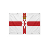 Drapeau de l'Irlande du Nord format S en polyester avec dix œillets
