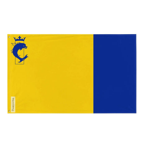 Drapeau isère polyester résistant double ourlet œillets gauches