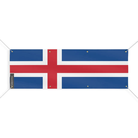 Drapeau islande polyester résistant avec œillets renforcés