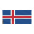Drapeau islande polyester résistant avec œillets robustes