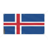Drapeau islande polyester résistant avec œillets robustes