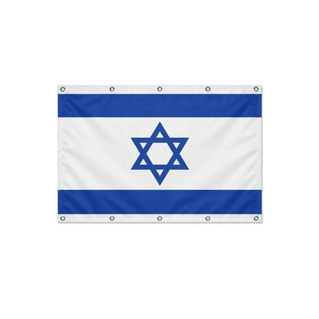 Drapeau d'Israël format S en polyester avec dix œillets