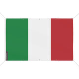 Drapeau italie en polyester résistant avec œillets robustes