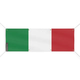 Drapeau italie polyester résistant 8 œillets extérieur