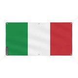 Drapeau italie polyester résistant avec œillets robustes