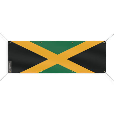 Drapeau jamaïque polyester résistant usage extérieur durable