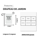 Drapeau Jardin Albanie en Ployester - Pixelforma 