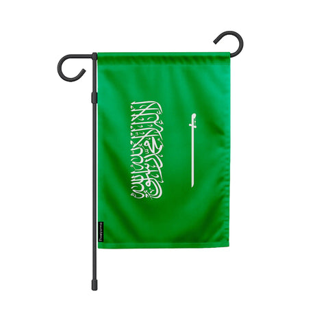 Drapeau jardin arabie saoudite polyester forme verticale