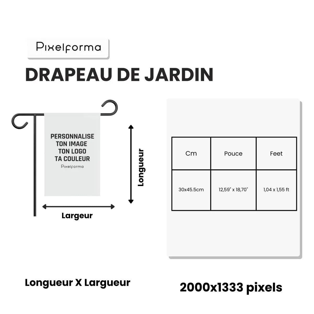 Drapeau Jardin Barbade en Ployester - Pixelforma 