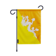 Drapeau jardin bhoutan polyester résistant format vertical