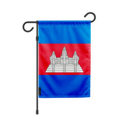 Drapeau jardin cambodge polyester couleurs vibrantes