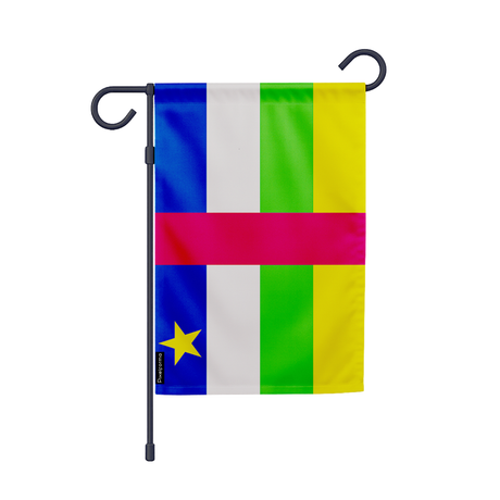 Drapeau jardin centrafricaine en ployester - pixelforma