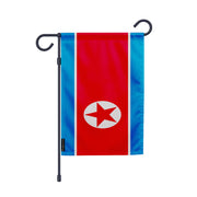Drapeau jardin corée du nord polyester résistant vertical