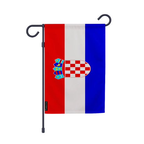 Drapeau jardin croatie polyester résistant format vertical
