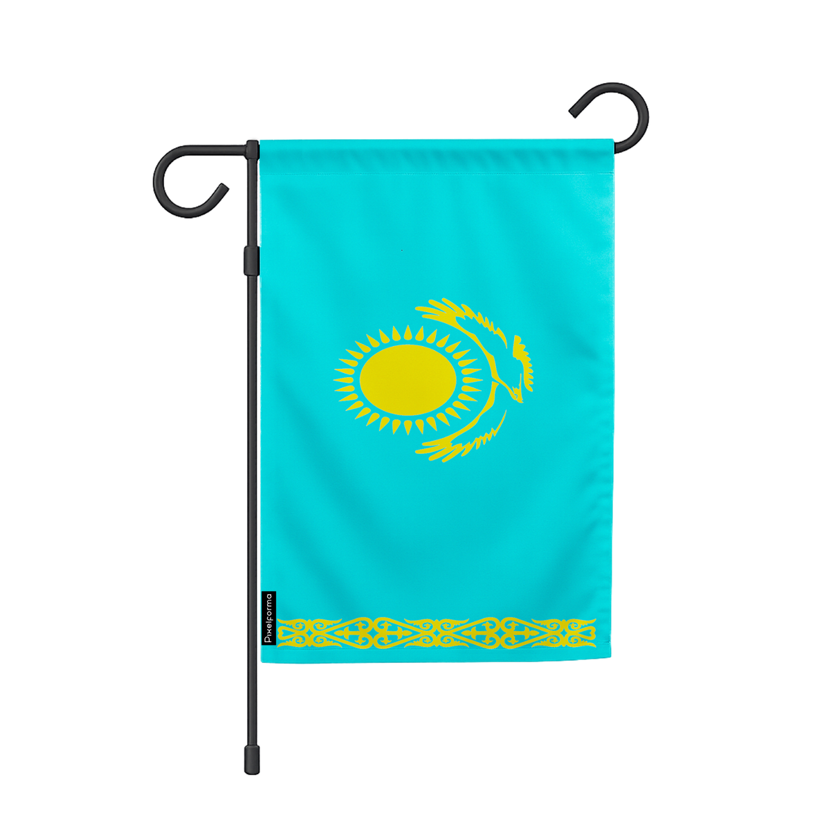 Drapeau jardin de kazakhstan en ployester - pixelforma