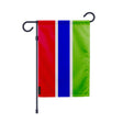 Drapeau jardin gambie polyester résistant vertical