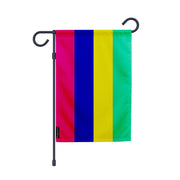 Drapeau jardin île maurice polyester résistant vertical
