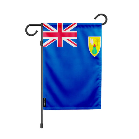 Drapeau jardin îles turques-et-caïques polyester résistant
