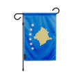 Drapeau jardin kosovo polyester résistant format vertical