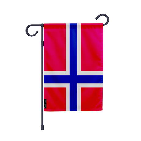 Drapeau jardin la norvège en ployester - pixelforma