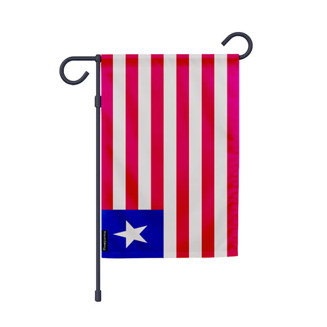 Drapeau jardin liberia en polyester résistant vertical
